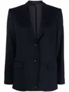 Officine Generale Navy Blue Cotton Blazers