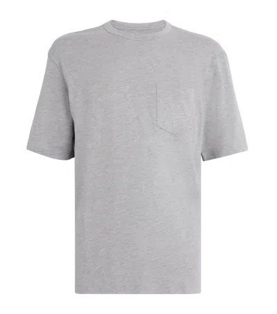 Officine Generale Cotton-modal Benny T-shirt In Gray