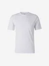 Officine Generale Short-sleeve Crewneck T-shirt With Chest Pocket In White