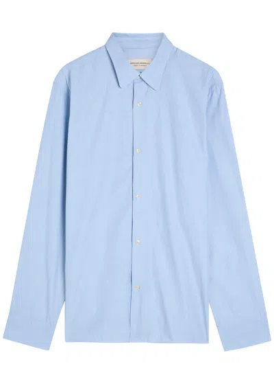 Officine Generale Officine Générale Cotton-poplin Shirt In Blue