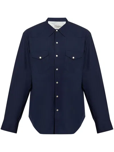 Officine Generale Cotton Shirt In Blue