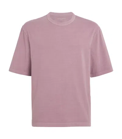 Officine Generale Cotton T-shirt In Purple