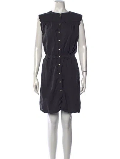 Pre-owned Officine Generale Crew Neck Knee-length Dress In Grey