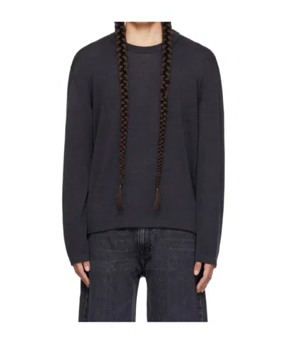 Officine Generale Crew-neck Long-sleeve Jumper In Blue