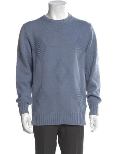 Pre-owned Officine Generale Crew Neck Long Sleeve Pullover In Gray