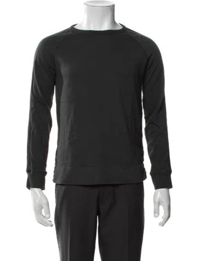 Pre-owned Officine Generale Crew Neck Long Sleeve Sweatshirt In Black