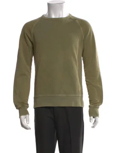 Pre-owned Officine Generale Crew Neck Long Sleeve Sweatshirt In Green