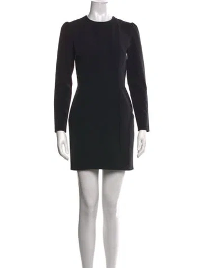 Pre-owned Officine Generale Crew Neck Mini Dress In Black