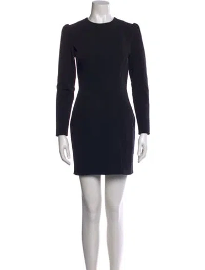 Pre-owned Officine Generale Crew Neck Mini Dress In Blue