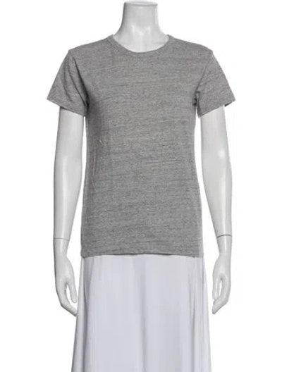Pre-owned Officine Generale Crew Neck Short Sleeve T-shirt In Blue