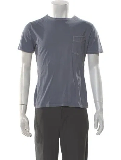 Pre-owned Officine Generale Crew Neck Short Sleeve T-shirt In Gray