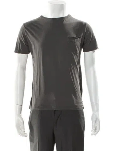Pre-owned Officine Generale Crew Neck Short Sleeve T-shirt In Gray