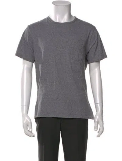 Pre-owned Officine Generale Crew Neck Short Sleeve T-shirt In Grey