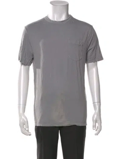 Pre-owned Officine Generale Crew Neck Short Sleeve T-shirt In Grey