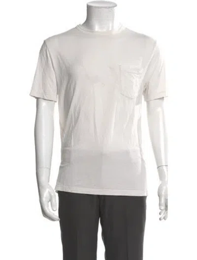 Pre-owned Officine Generale Crew Neck Short Sleeve T-shirt In Neutral