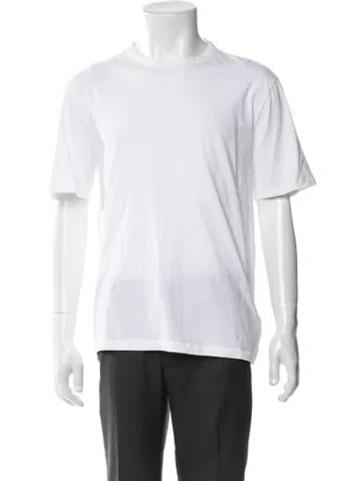 Pre-owned Officine Generale Crew Neck Short Sleeve T-shirt In White
