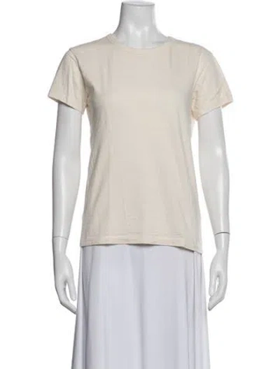 Pre-owned Officine Generale Crew Neck Short Sleeve T-shirt In White