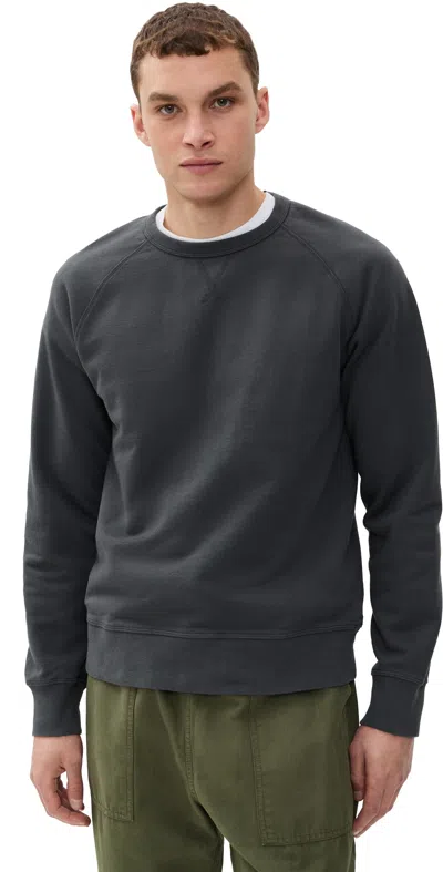Officine Generale Crew Neck Sweater Faded Black
