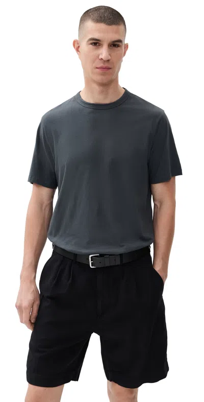 Officine Generale Crew Neck Tee Faded Black