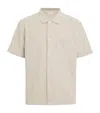 Officine Generale Crochet Button-up Shirt In Ivory