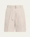 Officine Generale Dalva Belted Linen Shorts