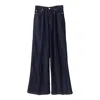 Officine Generale Dark Indigo Mid Waisted Wide Leg Jeans In Black