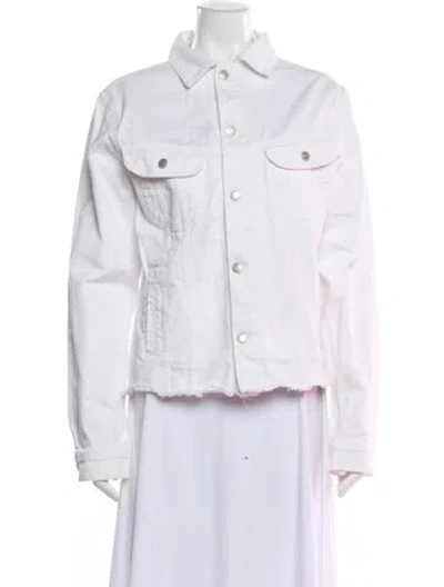 Pre-owned Officine Generale Denim Jacket In White