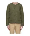 Officine Generale Double-sided Quilted Casual Jacket In Green