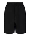Officine Generale Cotton Bermuda Shorts In Black