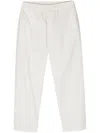 Officine Generale Elasticated-waist Tapered Trousers In Neutrals