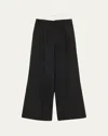 Officine Generale Elia Italian Wool Pants In Black