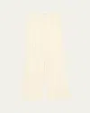 Officine Generale Elia Pleated Wool Pants In Ecru