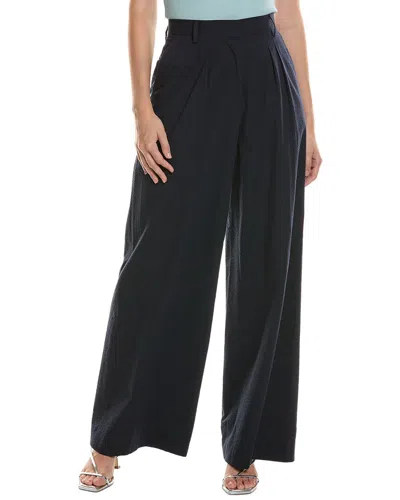 Officine Generale Elia Seersucker Pant In Blue