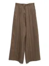 Officine Generale Officine Générale Elia Pts Li Cot Herringbone In Brown