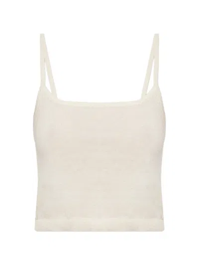 Officine Generale Eliane Square-neck Top In Neutral