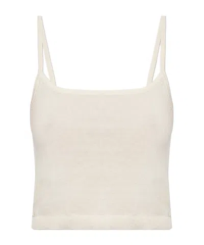 Officine Generale Eliane Square-neck Top In Neutral