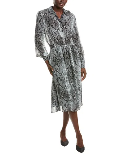 Officine Generale Elna Shirtdress In Gray