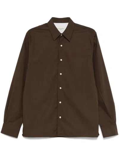 Officine Generale Eloi Shirt In Brown