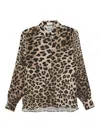 Officine Generale Elzini Button Shirt In Animal Print