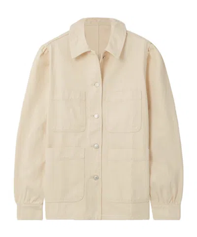 Officine Generale Enola Denim Jacket In White