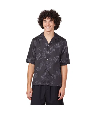 Officine Generale Eren Floral-print Shirt In Black