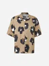 Officine Generale Short-sleeve Leopard Print Shirt In Multicolor