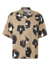Officine Generale Short-sleeve Leopard Print Shirt In Brown