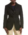 Officine Generale Erica Padded Wool-blend Jacket In Black