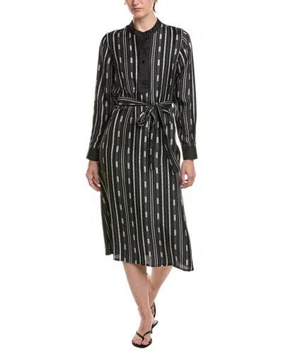 Officine Generale Eve Silk Dress In Black