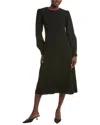 Officine Generale Faustine Midi Dress In Black