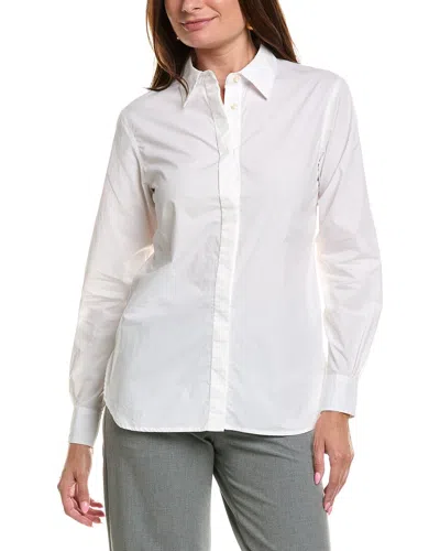 Officine Generale Ella Poplin Top In White
