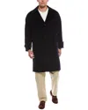 Officine Generale Fernando Coat Fuzzy Felted Wo In Blue