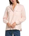 Officine Generale Fily Pigment-dyed Linen-blend Shirt In Pink