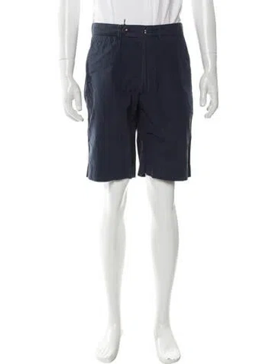 Pre-owned Officine Generale Flat Front Shorts W/ Tags In Blue